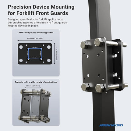 Arkon 25mm Metal Robust Locking Forklift Pillar Tablet Mount Retail Black