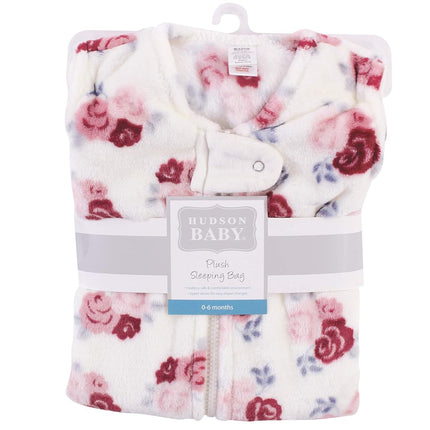 Hudson Baby Unisex Baby Plush Sleeping Bag, Sack, Blanket, Floral, 0-6 Months