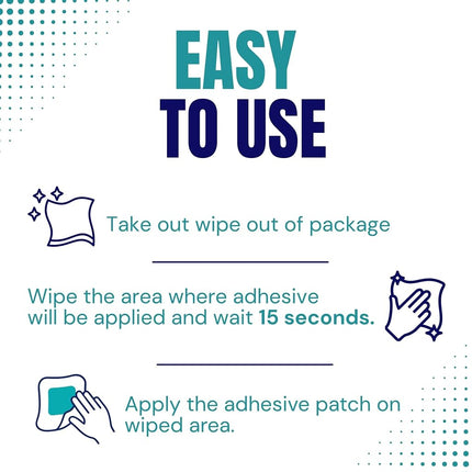 Torbot IM074407W314832 Group Inc Skin Tac"H" Adhesive Barrier Prep Wipe, Liquid Form, Latex-Free, Hypo-allergenic (Box of 50 Each), 1 Pack