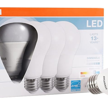 Sylvania Home Lighting 74427 Ultra 75W Equivalent, A19 LED Light Bulb, Bright White 3500K (4 Pack)