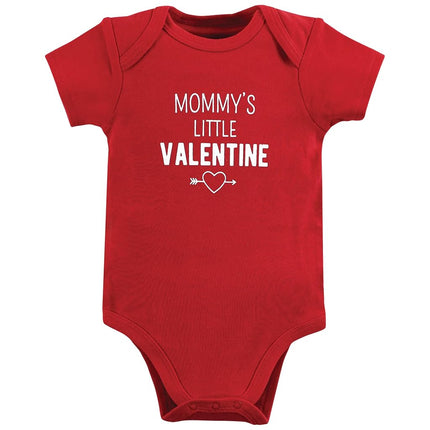 Hudson Baby Baby Cotton Bodysuits, Valentine Truck, 0-3 Months