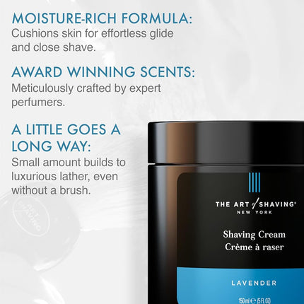 Crema de afeitar The Art Of Shaving - Aceite esencial de lavanda (para pieles sensibles) - 150g/5.3oz
