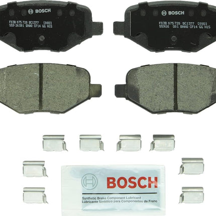 BOSCH BC1377 QuietCast Premium Ceramic Disc Brake Pad Set - Compatible with Select Ford Edge, Explorer, Flex, Police Interceptor Utility, Taurus; Lincoln MKS, MKT, MKX; REAR