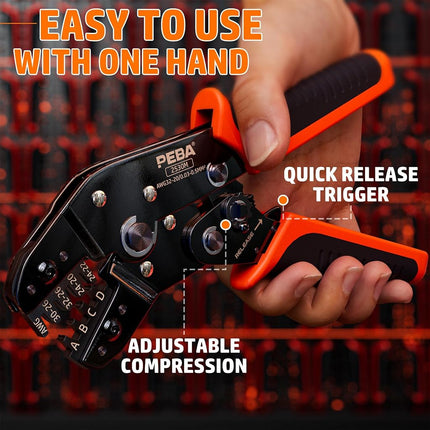 PEBA JST Crimping Tool kit, 2.5mm JST-XH Connector has 19 types, with Wire EDM Cutting Crimper Pliers + Double-layer Tote Toolbox | AWG30-20 Crimper for JST Series, Dupont, VH 3.96mm, AMP EI-Series