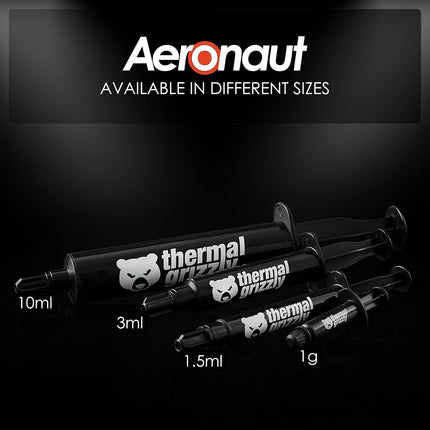 Thermal Grizzly - Aeronaut - 3.9 Gram/1.5 ml - High Performance Thermal Paste - Ideal Entry Level Thermal Grease - Compatible with Most Cooling Solutions CPU/GPU/PS4/PS5/Xbox