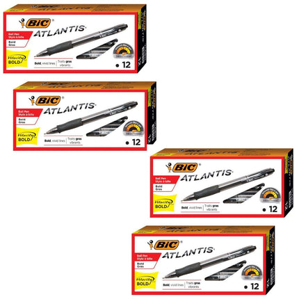 BIC Atlantis Velocity Bold Retractable Ball Pen, B