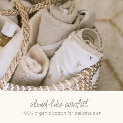 Burt's Bees Baby Infant Washcloths, 100% Organic Cotton, Soft and Super Absorbent Knit Terry & Woven Terry Wash Cloth - 3 Pack Set