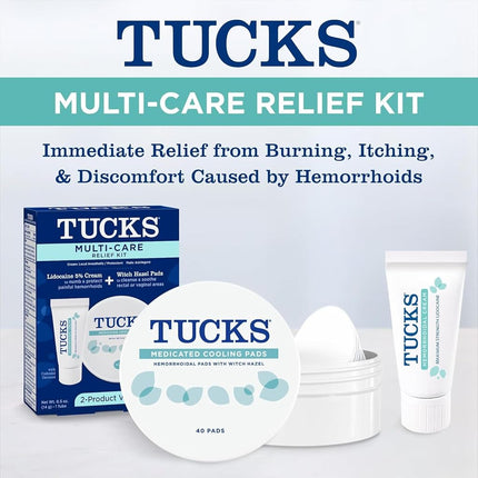 Tucks Blistex Multi-Care Relief Kit - Witch Hazel Pads, Cream & Witch Hazel, 40 Count (Pack of 1)
