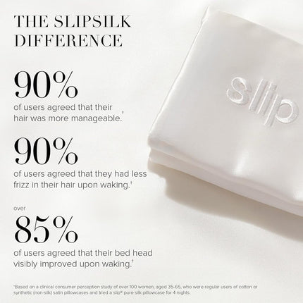 Slip Silk Queen Pillowcase, White | 100% Pure 22 Momme Mulberry Silk