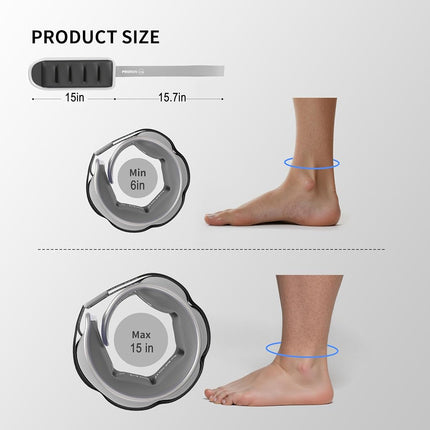 PROIRON Adjustable Ankle Weights Wrist Leg Weights for Women Men 0.5kg-2.5kg in Pair Reflective Ankle Weight Set for Fitness Exercise Jogging Aerobics-grey