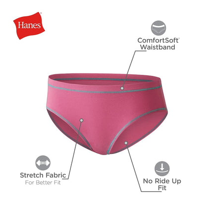 Hanes Ultimate Niñas Paquete de 5 Pantis Bóxer de Algodón Elástico, Surtido, 8