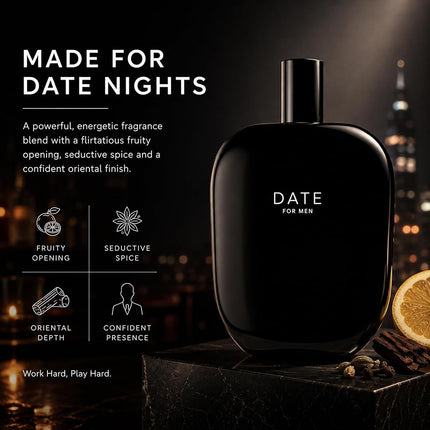 Fragrance One Date Extrait De Parfum Spray by Jeremy Fragrance for Men, 3.4 Ounce