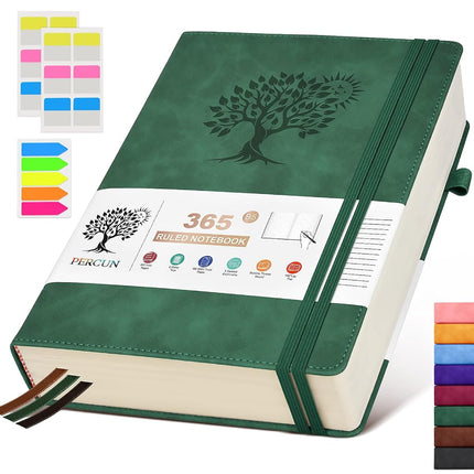 PERCUN B5 Lined Journal Notebook - 365 Page Large 