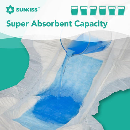SUNKISS TrustPlus Adult Diapers with Tabs, Unisex, XLarge, 15 Count
