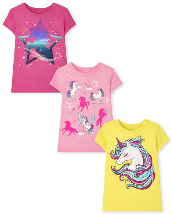 The Children's Place Girls Short Sleeve Graphic T-