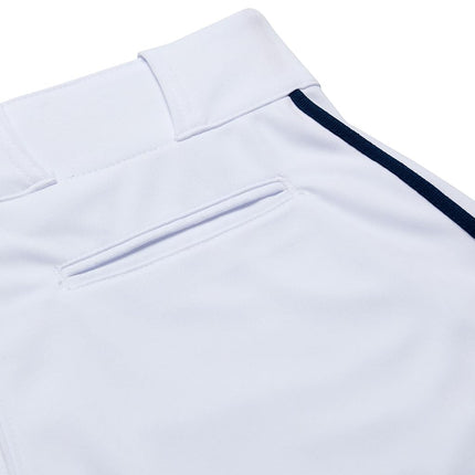Champro Unisex's Triple Crown 2.0 Tapered Bottom Baseball Pants with Braid, White, Navy, 4XL