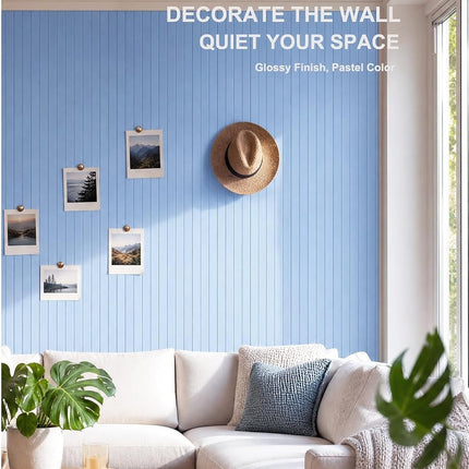 0.47”Thick Slat Felt Bulletin Board Wall Tiles Pin Board 36x24 (F-LBlue)