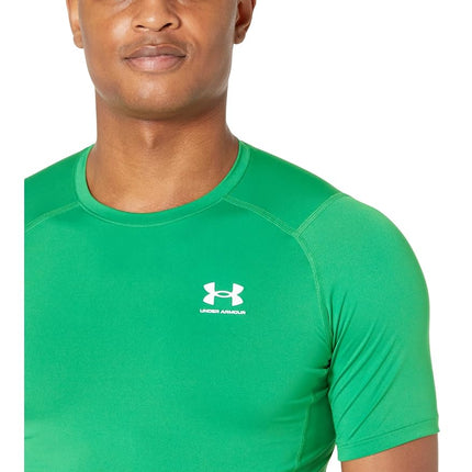 Camiseta de manga corta de compresión HeatGear para hombre de Under Armour, Team Kelly Green (305)/White, XXL