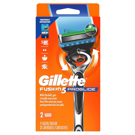 Gillette ProGlide Razors for Men, 1 Gillette Razor, 2 Razor Blade Refills