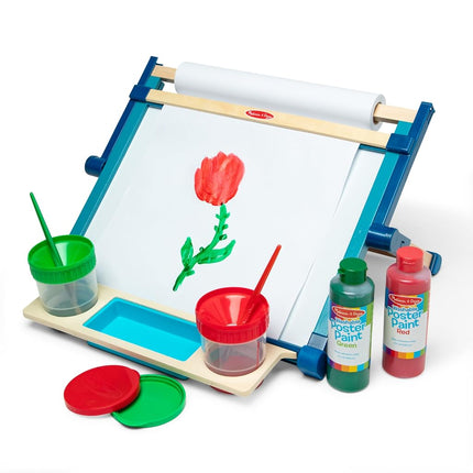 Melissa & Doug Deluxe Double-Sided Tabletop Easel (E-Commerce Packaging, Arts & Crafts, 42 Pieces, 17.5" H x 20.75" W x 2.75" L, Great Gift for Girls and Boys - Best for 3, 4, 5 Year Olds and Up)