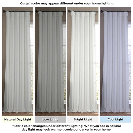 HPD Half Price Drapes Darkening Curtains-96 Inches Long Luxury Curtains for Bedroom & Living Room (1 Panel), 50W X 96L, Oyster, faux linen, 50" W x 96" L (Pack of 1)