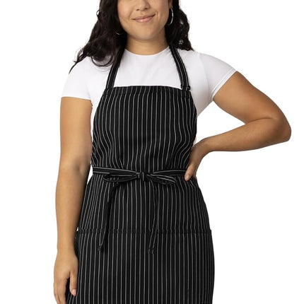 Chef Works Unisex Three Pocket ApronApron, Pinstri