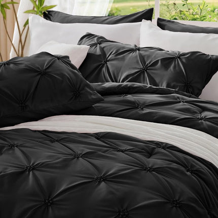 BEDELITE King Comforter Set Black,Lightweight & Soft Comforter