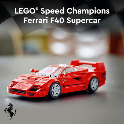 LEGO® Speed Champions Ferrari F40 Supercar 76934 Buildable Vehicle, Toy Model Car Playset with Driver Minifigure, Collectible Building Set for Kids, Toy for Boys and Girls