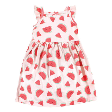 Hudson Baby Baby Girls' Cotton Dresses, Fruit Salad, 2T