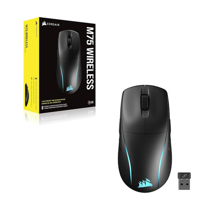 Corsair M75 Wireless RGB Lightweight FPS Gaming Mouse � 26,000 DPI � Swappable Side Buttons � iCUE Compatible � PC � Black