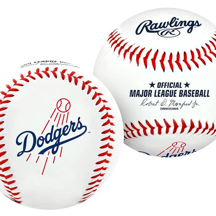 Rawlings MLB Los Angeles Dodgers Team Logo Baseball, White, 1