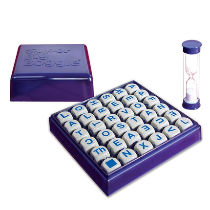 Winning Moves Super Big Boggle with 6x6 Grid and 36 Letter Cubes Games USA, The Biggest Boggle Game Ever, 4 Minute Sand Timer, for 2 or More Players, Ages 8+ (1165)