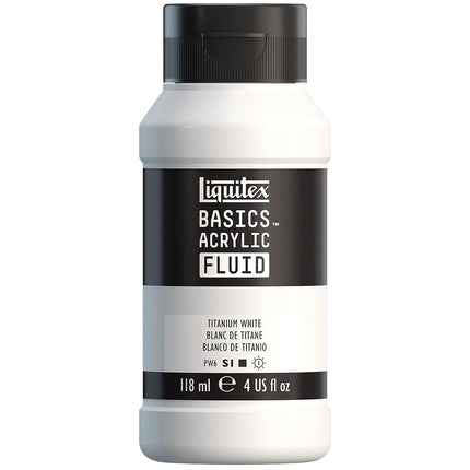 Set de pintura acrílica fluida Liquitex Basics, blanco titanio
