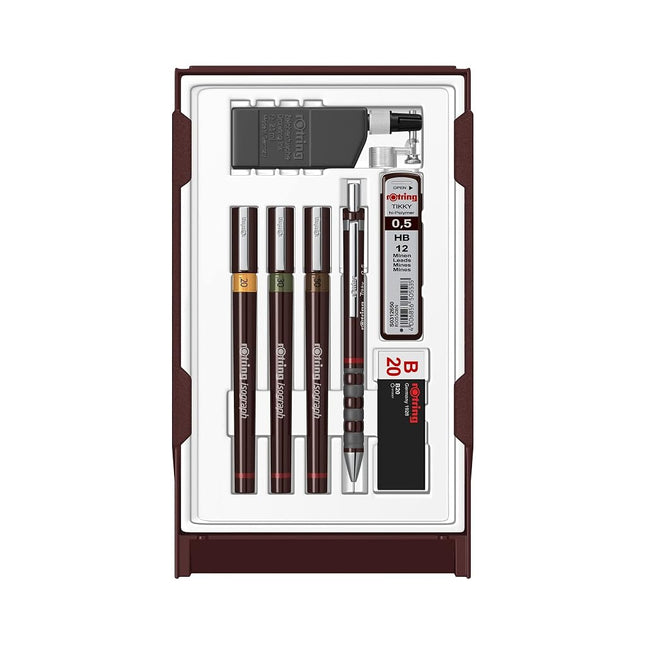 rOtring Isograph Technical Drawing Pens, 3-Pen Col