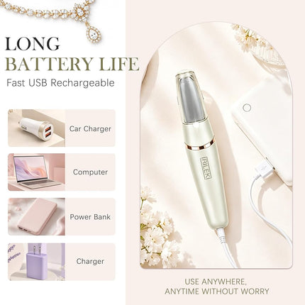 Upgraded Electric Foot File, IRILEKI Callus Removers for Feet, Pedicure Tools for Feet, Rechargeable Portable Foot Callus Remover Pedicure Tools, Foot Care for Dead Skin, for Feet & Hands (Beige)
