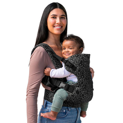 Infantino Flip Advanced 4-in-1 Baby Carrier - Ergonomic, Convertible, Face-in and Face-Out Front and Back Baby Carrier Newborn to Toddler 3.6-14.5 kg, Grey Leopard
