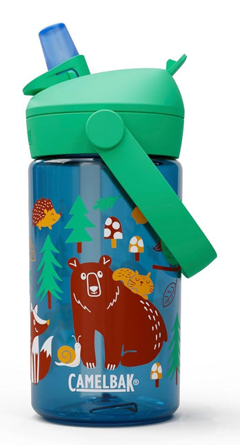 Camelbak Thrive Flip Straw Kids 415 ml – sport bottle – leak-proof – child-friendly size – easy drinking closure – ideal for on the go – Friendly Forest, size: OS