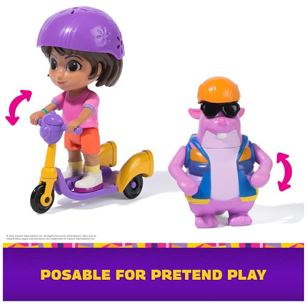 DORA Adventure Pack with Squirrel Tico - Mini Playset with 2 Figures (approx. 9 cm) and an Accessory with Function, for Imaginative Play, for Children from 3 Years