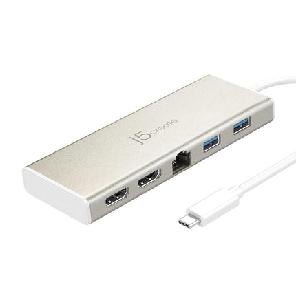 j5create USB-C Mini Dock-Type C Hub with 2X HDMI, 