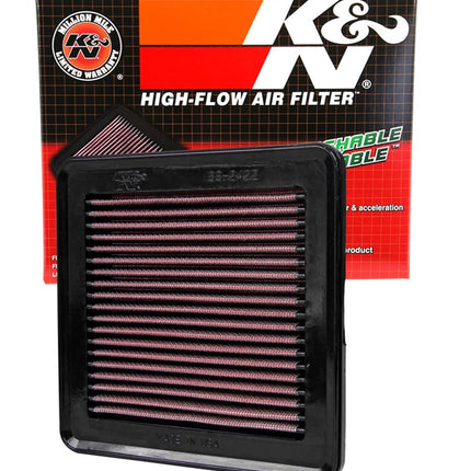 K&N 33-2422 Panel Air Filter for 2008-2020 Honda Models