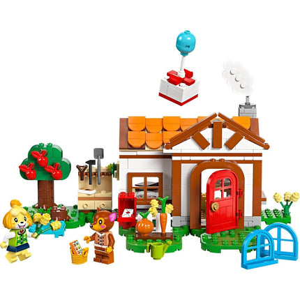 LEGO Animal Crossing Isabelle’s House Visit Set, Building Toy for 6+ Year Old Girls & Boys, Features 2 Character Minifigures from the Video Games incl. Fauna, Creative Kids' Toy for Gaming Fans 77049