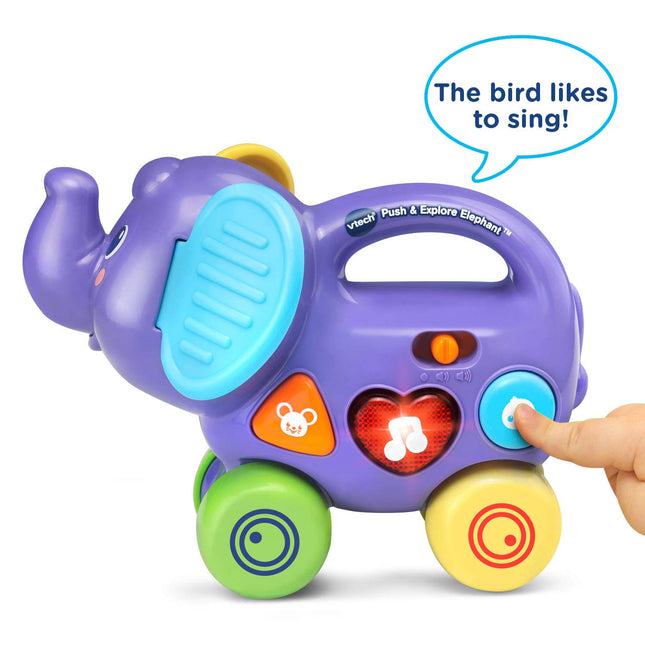 VTech Éléphant Pousse et Explore, Violet