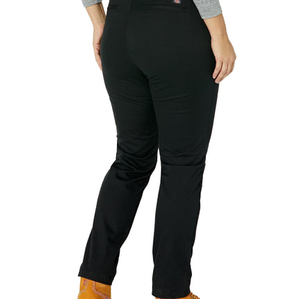 Dickies Women's Plus Skinny Twill Pants, Rinsed Black, 20