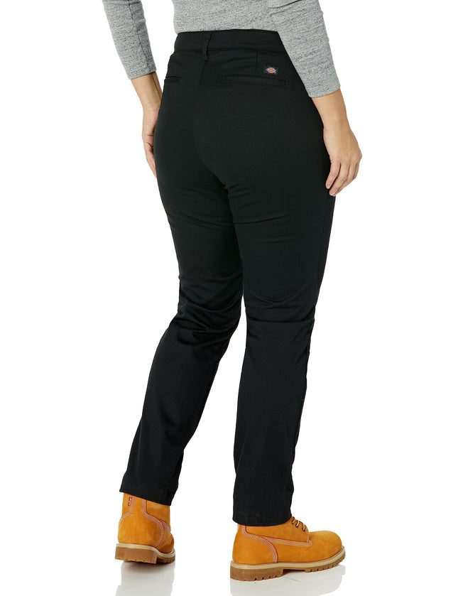Pantalón de sarga ajustado Dickies para mujer, talla grande, negro lavado, 16