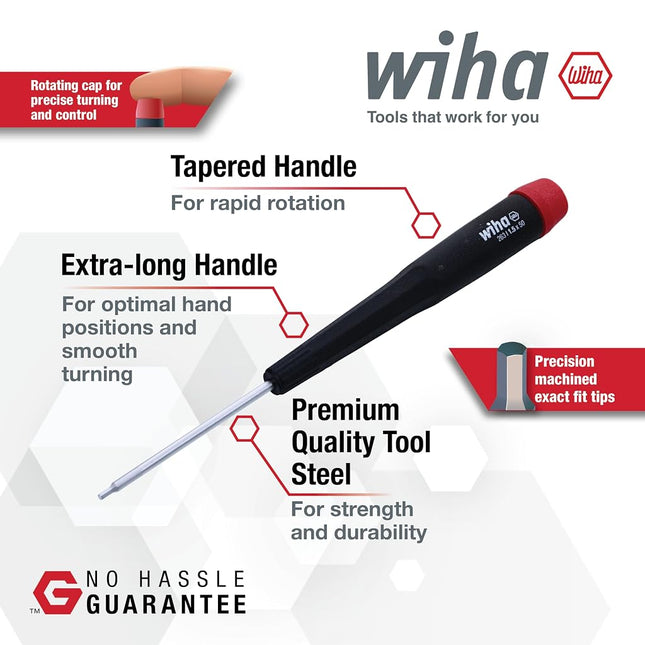 Wiha 26390 Precision Hex Metric Screwdrivers 7-Piece Set