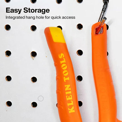 Klein Tools 1302S Aviation Tin Snips, Straight, Long Cut, Heavy Duty Metal Cutting Shears with Forged Steel Blade
