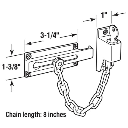 Prime-Line Products U 9914 Keyed Chain Door Guard, Antique Brass Finish by Prime-Line Products