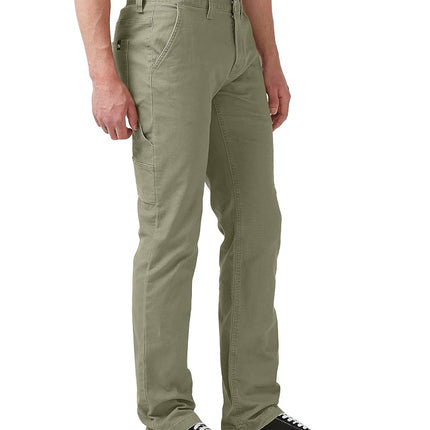 Buffalo David Bitton Men's Straight Six Carpenter Pant, Olive, 33W x 32L