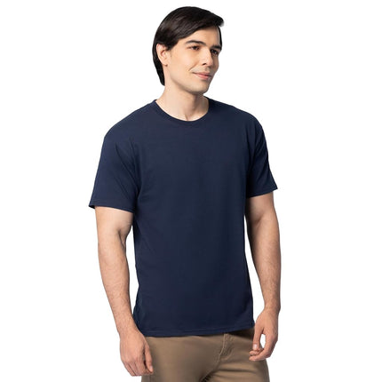 Fruit of The Loom Men's Eversoft Cotton Short Sleeve Regular and Large T-Shirt, Crew - 2 Pack - Navy, M