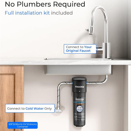 Waterdrop 10UA Under Sink Water Filter System, 11000 Gallons Capacity
